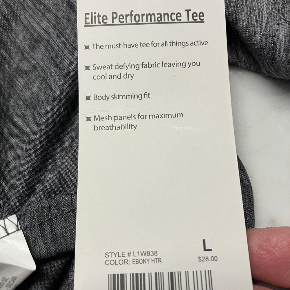 NWT Layer 8 Performance Tee Gray V-neck Size Large - Picture 5 of 9